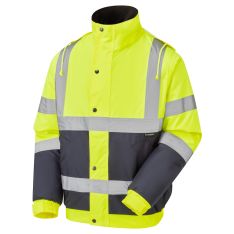 Supertouch Hi Vis Yellow 2 Tone Bomber Jacket