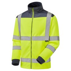 Supertouch Hi Vis Yellow Rain Patch Fleece Jacket