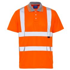 Supertouch Hi Vis Orange Bird Eye Polo Shirt