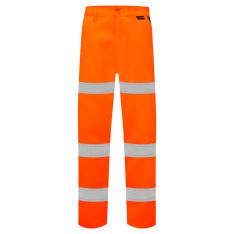 Supertouch Hi Vis Orange 3 Band Polycotton Trousers
