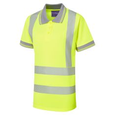 Ladies Hi Vis Yellow Savannah Bird Eye Polo