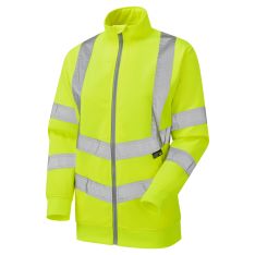 Women's Hi Vis Yellow Eshaal Zipped Sweatshirt