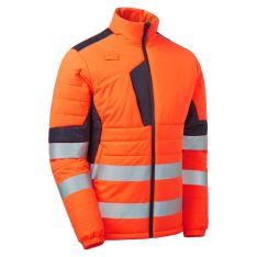 System High Vis Eco Two Tone Orange Thermal Baffle Jacket