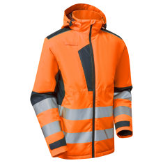 System Hi Vis Eco Thermal Waterproof Orange/Navy Jacket